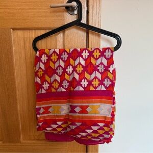 Silk Colorful Geometric Patterned Scarf